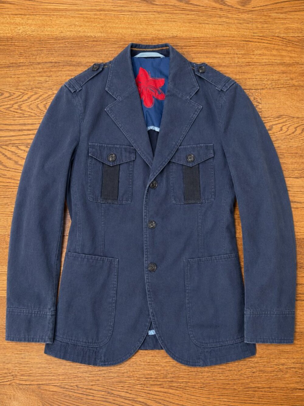 BOSS ORANGE Navy Military-Inspired Field Jacket